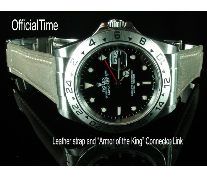rolex explorer 2 leather