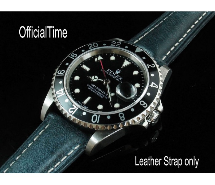 rolex gmt on leather strap