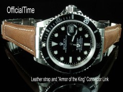 Rolex Submariner Style - 20/16mm Vintage Bull Leather Strap (4 colors)