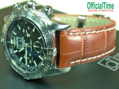 Breitling Style - 22/20mm Calf Leather with Alligator Grain Strap -D (4 colors)