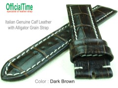 20/18mm Alligator Grain Calf Leather Strap (4 colors)