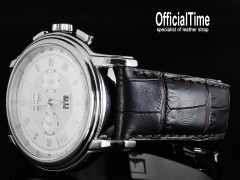 Zenith Style - 22/18mm Calf Leather with Alligator Grain Strap (5 colors)