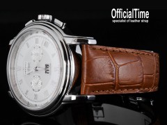 Zenith Style - 22/18mm Calf Leather with Alligator Grain Strap (5 colors)